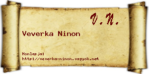 Veverka Ninon névjegykártya